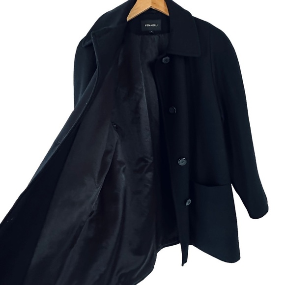 Stunning Oversized Relaxed Wool Overcoat Coat Deep Navy - Picture 9 of 13